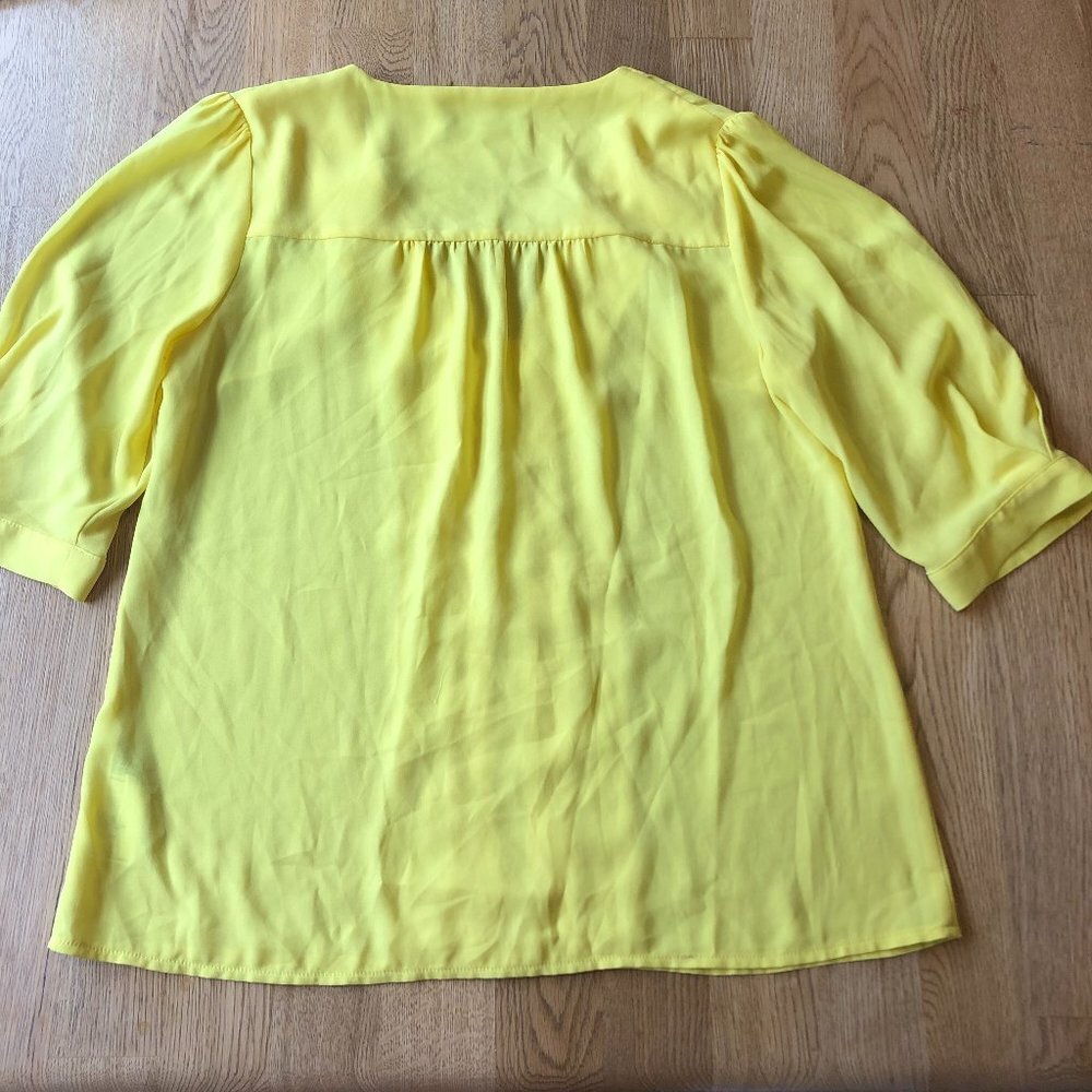 Oasis Yellow Blouse Size 10/36 - Picture 6 of 11